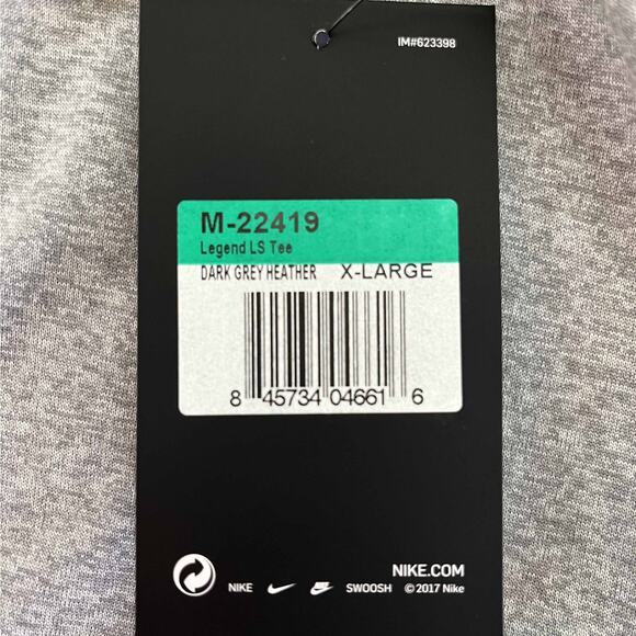 Nike Legend Buckeyes Ohio State LS Tee Shirt in Heather Size X-Large - Picture 9 of 11